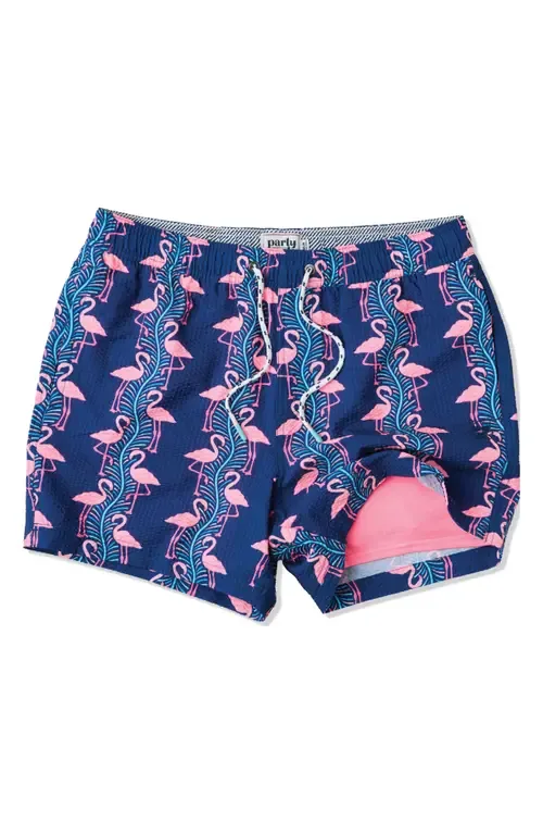 Flamingles Party Starter 5-Inch Swim Trunks by Party Pants