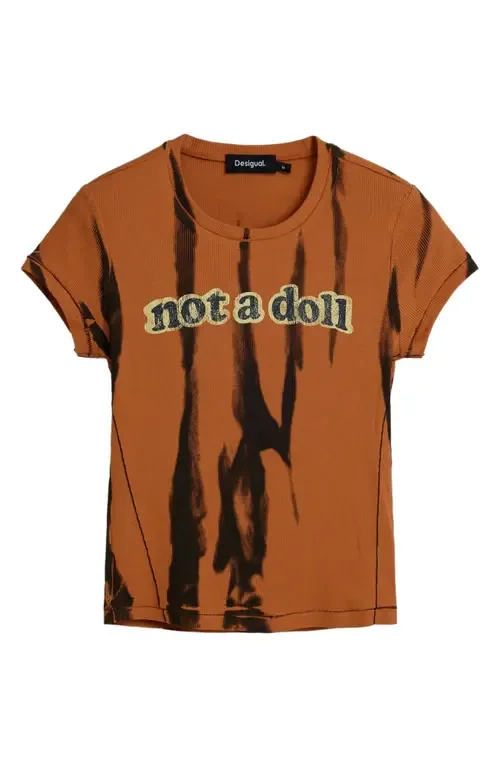 Not a Doll Cotton Graphic T-Shirt by Desigual