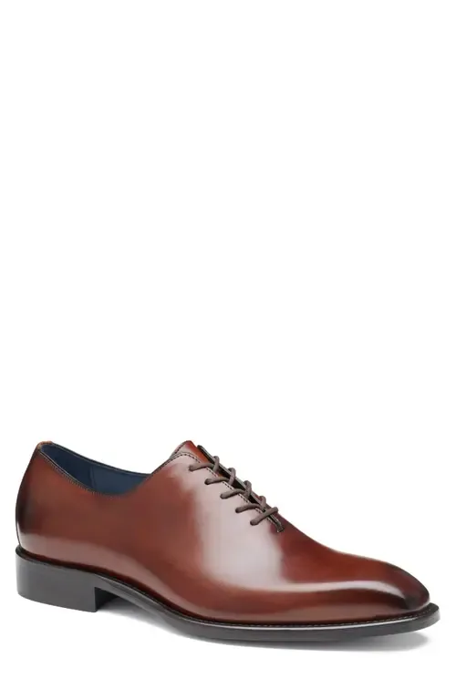Larson Plain Toe Oxford in Mahogany Italian Calfskin