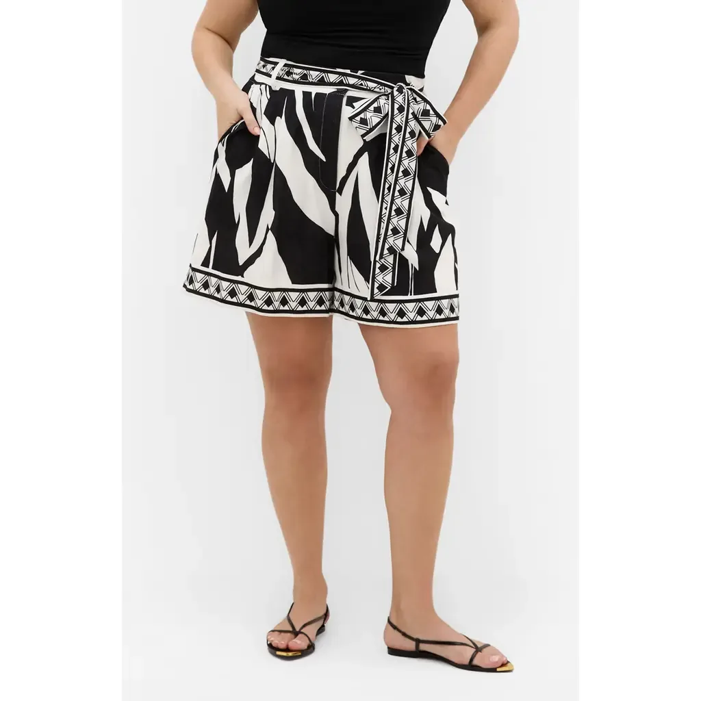 Belted High Waist Shorts by City Chic