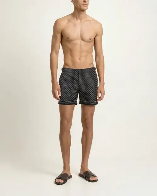 Setter Shorter Length Printed Swim Shorts in Tessoro by Orlebar Brown