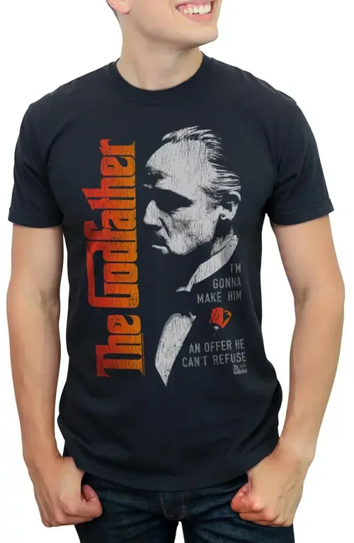 Distressed Offer Quote Short Sleeve Graphic T-Shirt by The Godfather