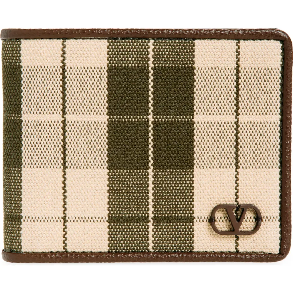 VLOGO Signature Bifold Canvas Wallet by Valentino