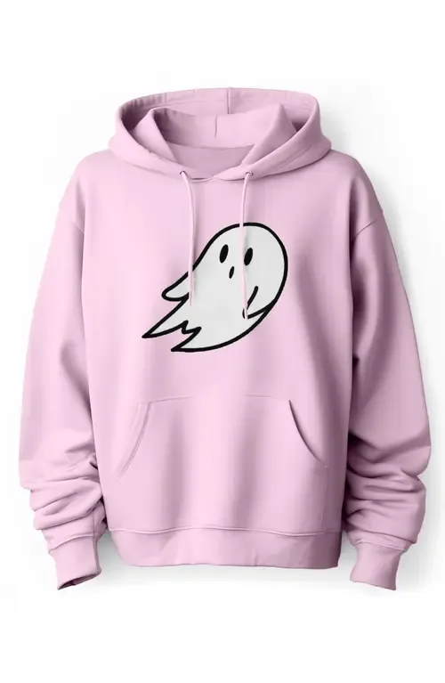 Giant Ghost Fleece Hoodie by Dalix