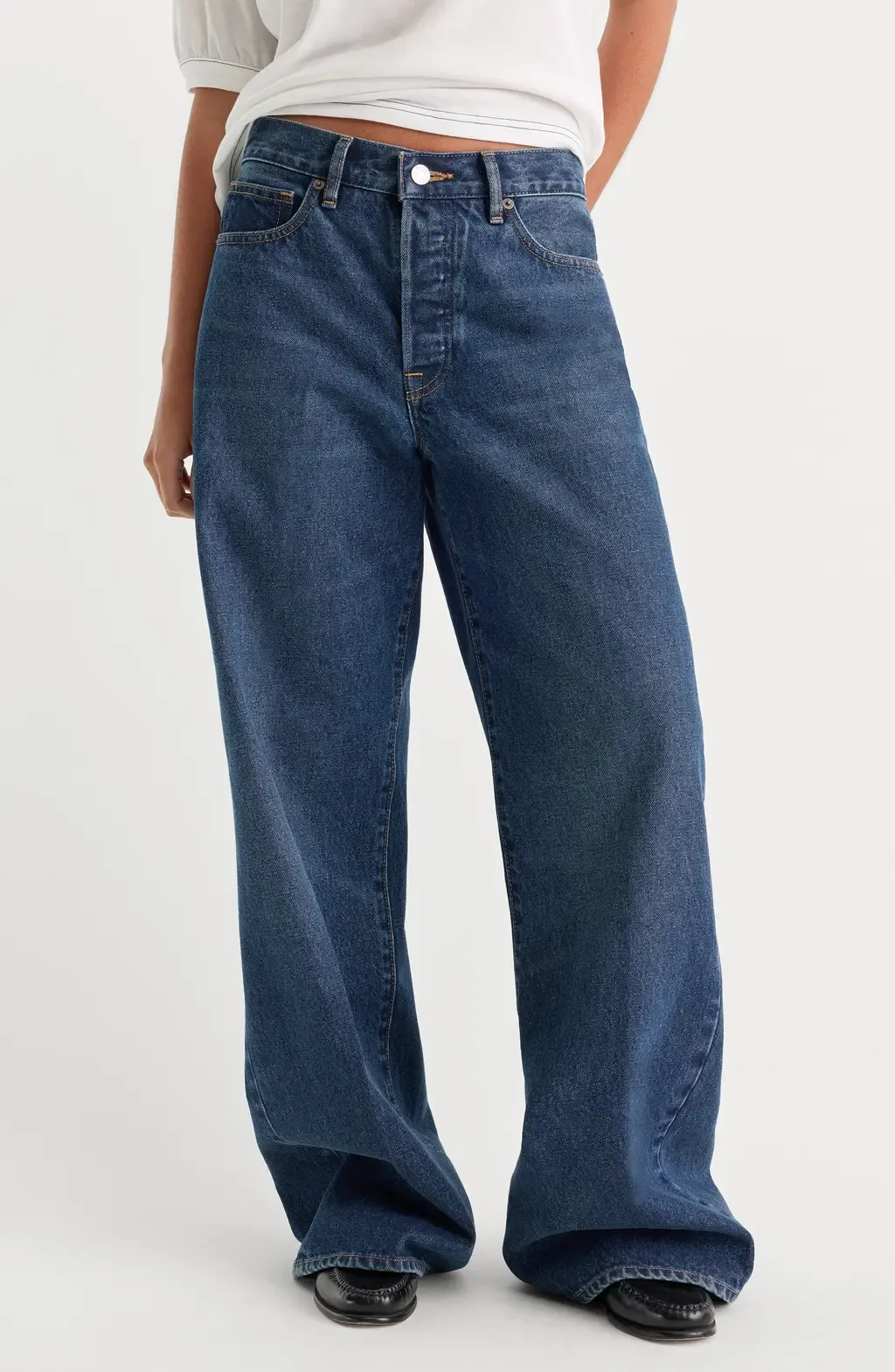 Vintage Low Slung Baggy Wide Leg Jeans