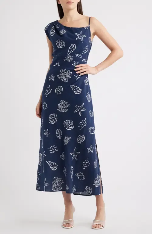 Shell Asymmetric Sleeveless Maxi Dress by Sam Edelman
