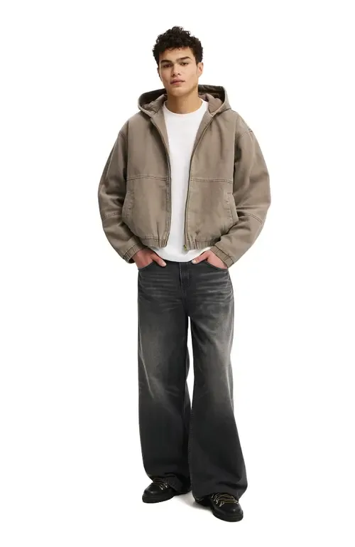 Cropped Hooded Bomber by Cotton On