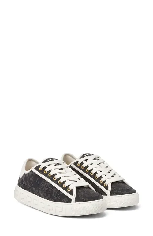 Barroco Greca Jacquard Low Top Sneaker by Versace