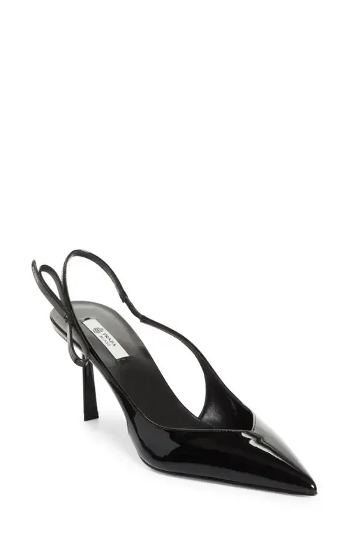 Bow Pointed Toe Slingback Pump