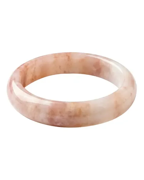 Peach Blossom Pink Gemstone Bangle by seree