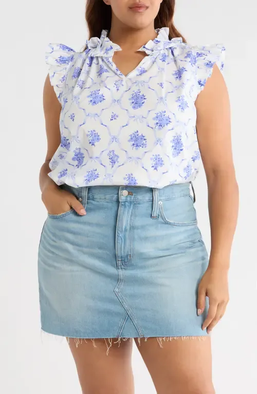 Nia Floral Ruffle Top by SUGARLIPS