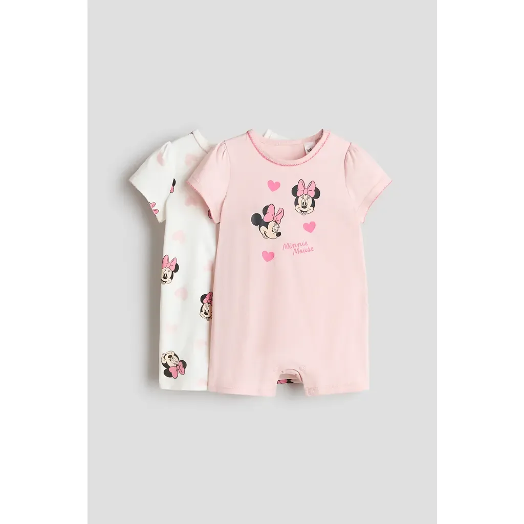 2-Pack Printed Short Pajama Jumpsuits by H&M