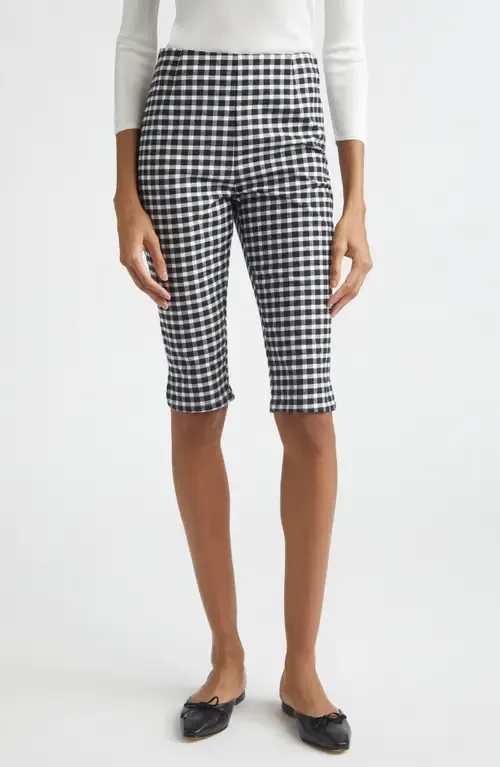 Chiara Gingham Stretch Cotton Capri Pants by POSSE