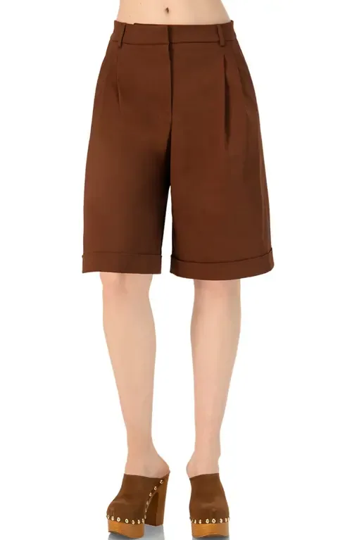 Tailored Bermuda Shorts with Pockets by IVONNE