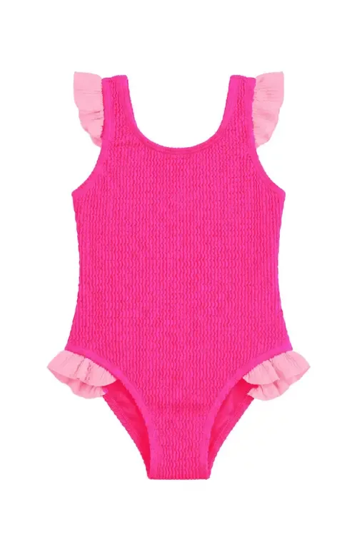 Crinkle Ruffle One Piece by Limeapple