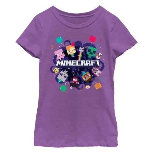 Alex Steve Portal Party Short Sleeve Graphic T-Shirt by MINECRAFT