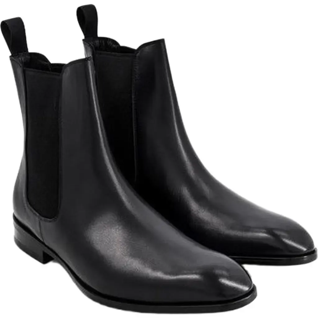Ashford Chelsea Boot in Obsidian Black Leather by Anthony Veer