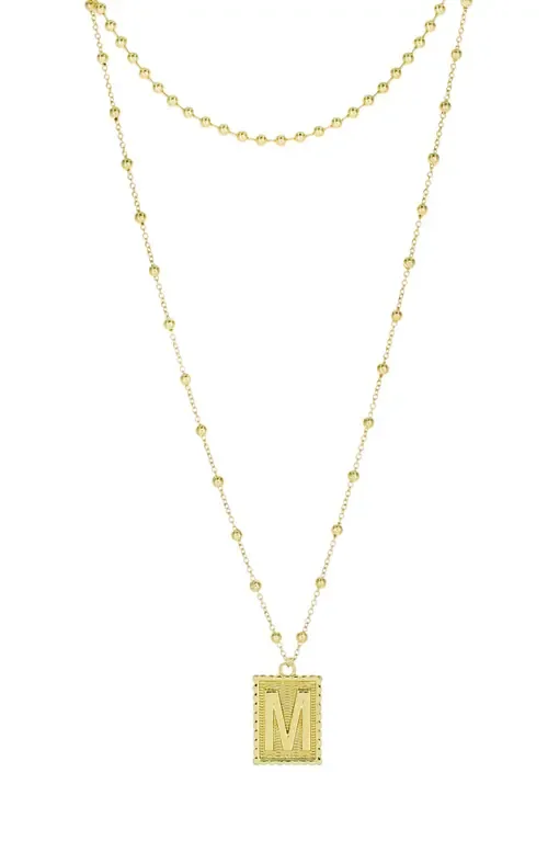 Initial B Dot Layered Pendant Necklace by Panacea