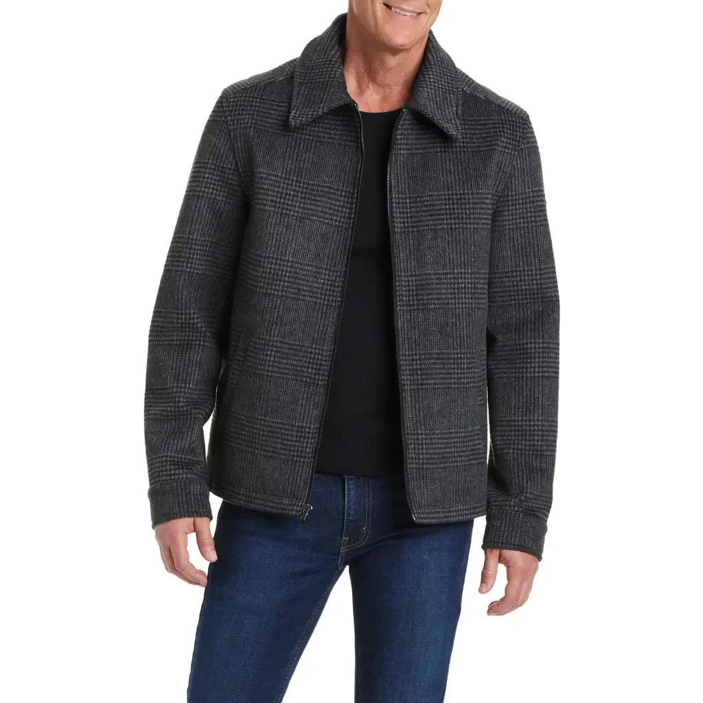 Plaid Flannel Zip Jacket by Vince Camuto