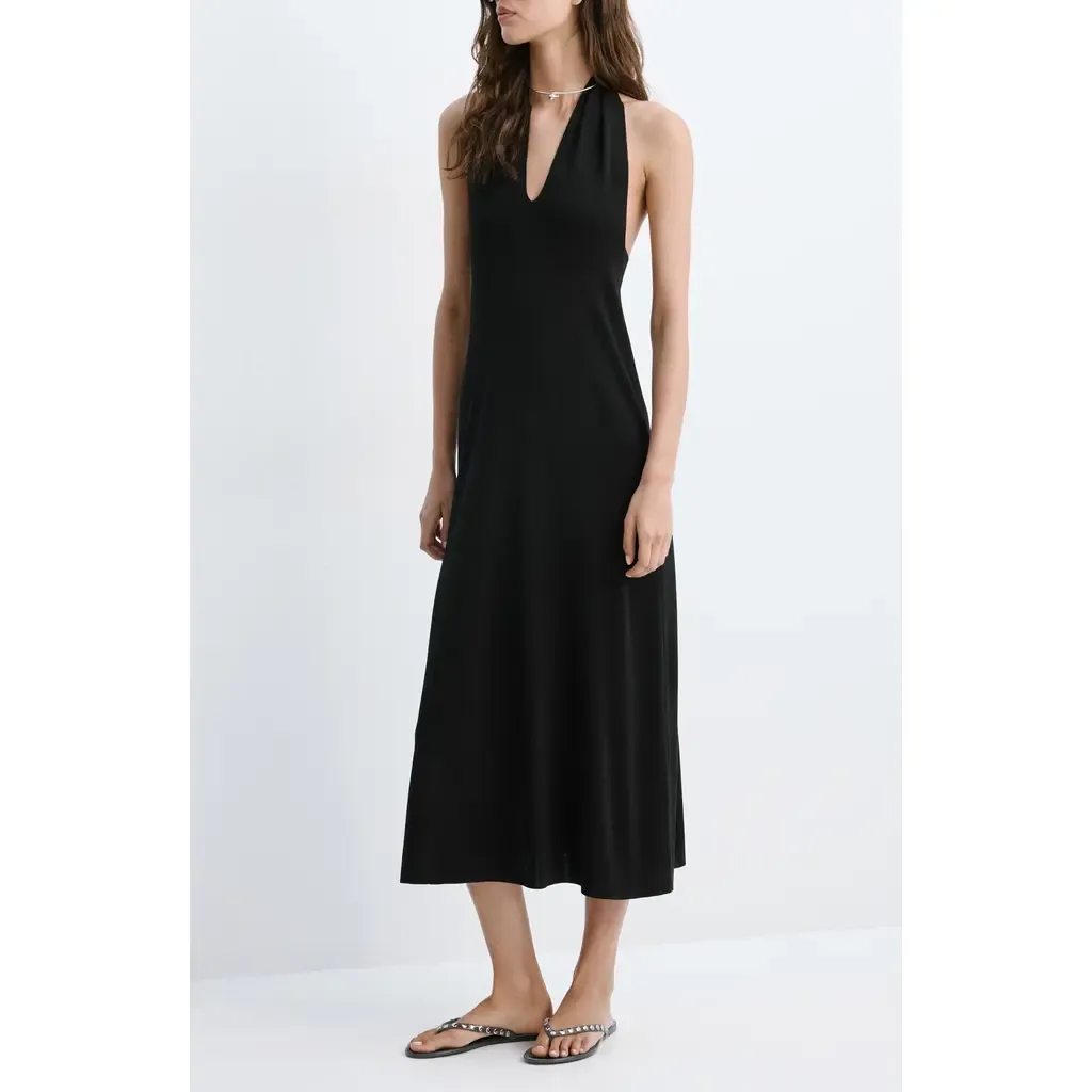 Halter Dress with Back Detail by MANGO