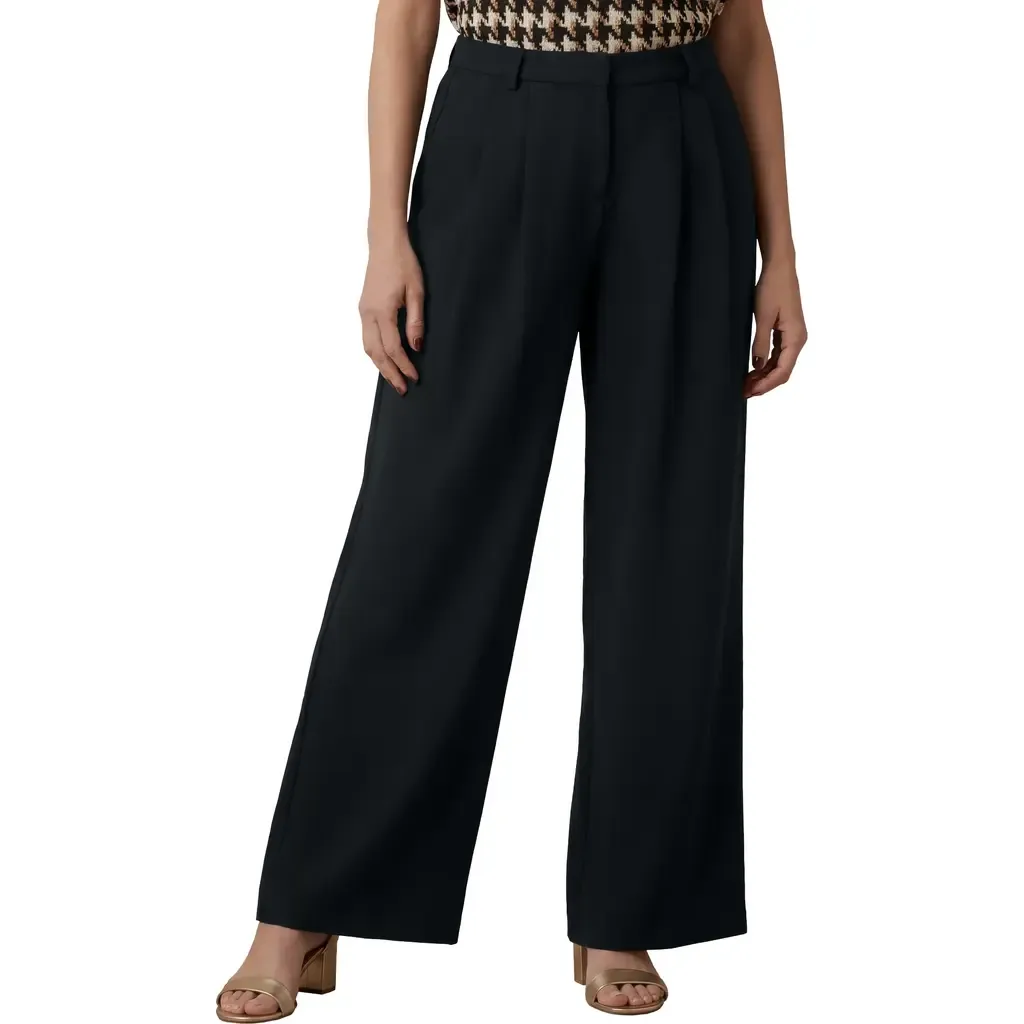 Wide Leg Pleated Trouser by Jessica London