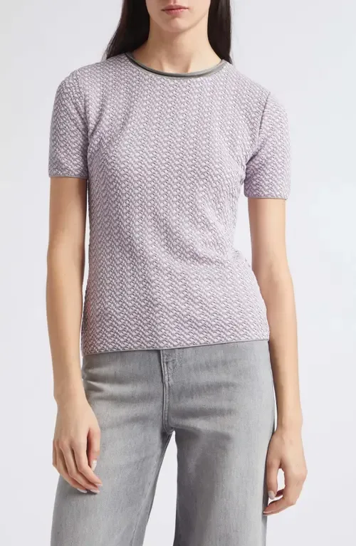 Geometric Jacquard Jersey Tee by Emporio Armani