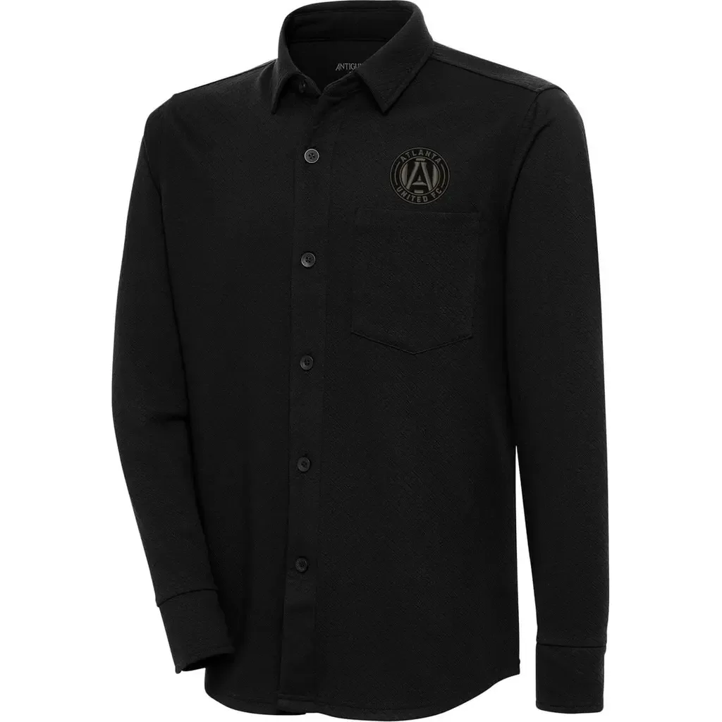 Antigua Atlanta United FC Streamer Diamond Button-Up Shacket by ANTIGUA