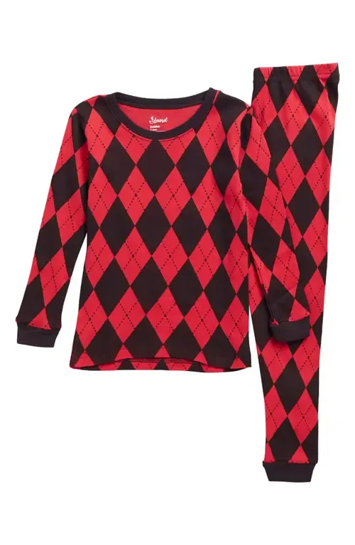 Argyle 2-Piece Cotton Pajamas by Leveret