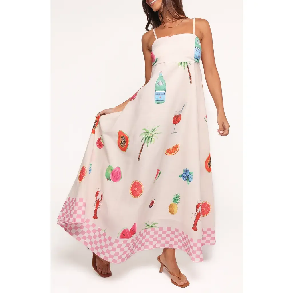 Brea Printed Maxi Sundress by Petal & Pup