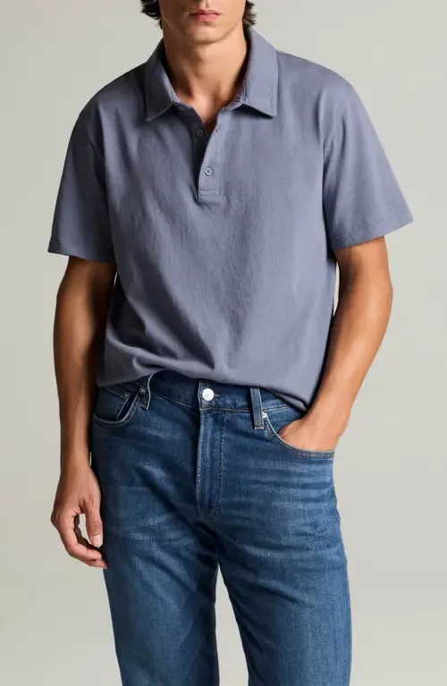 Regular Fit Garment Dyed Cotton Polo by Vince