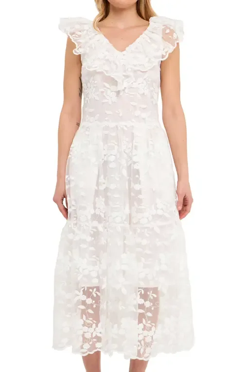 Floral Organza Midi Dress by Endless Rose