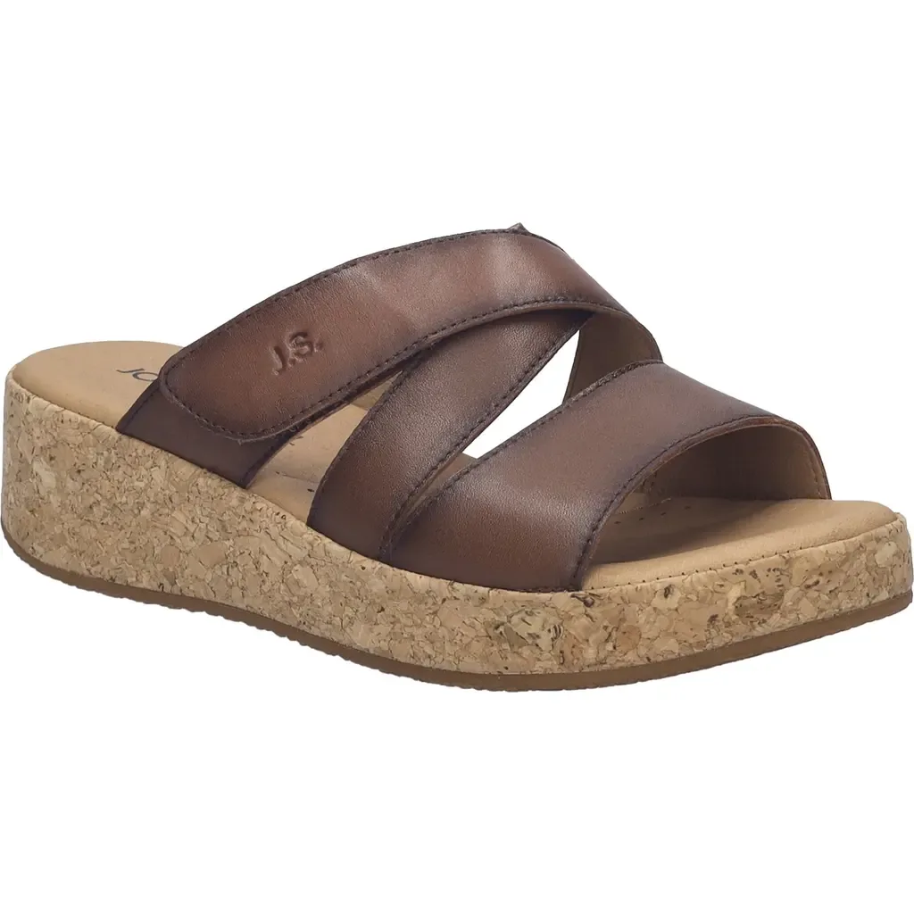 Evita 04 Platform Wedge Slide Sandal by Josef Seibel
