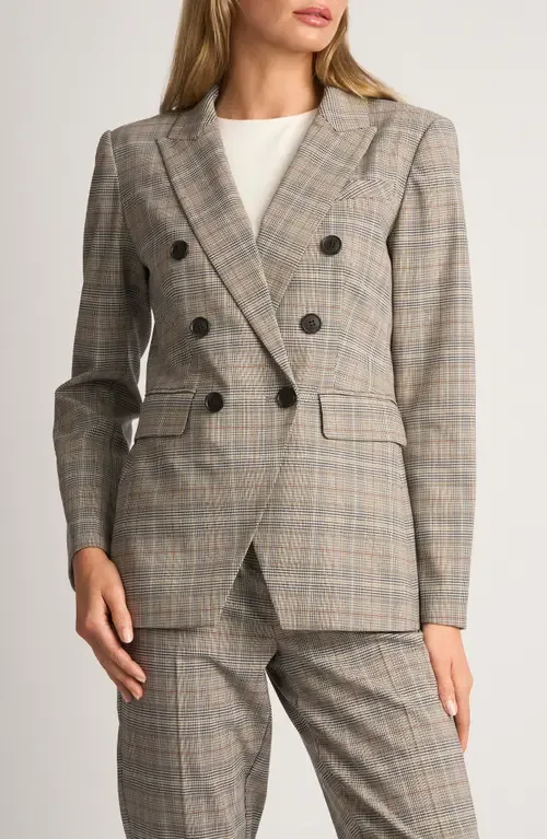 Plaid Double Breasted Blazer by halogen(r)