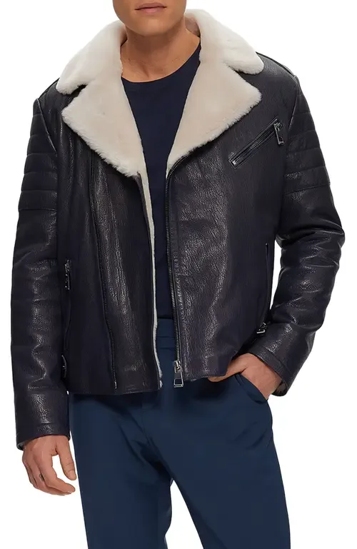 Nappa Moto Jacket with Genuine Shearling by GORSKI