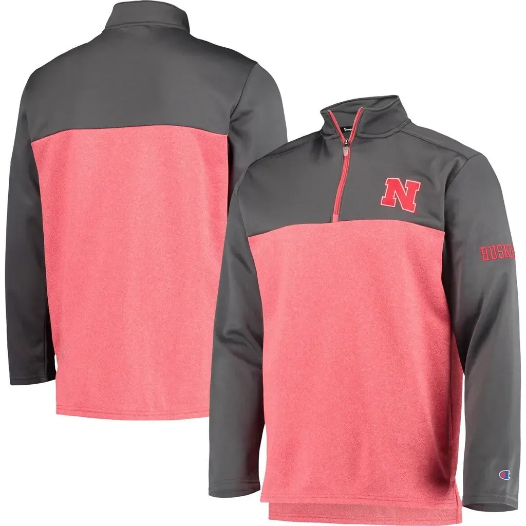 Champion Scarlet Nebraska Huskers Gameday Quarter-Zip Jacket by Champion