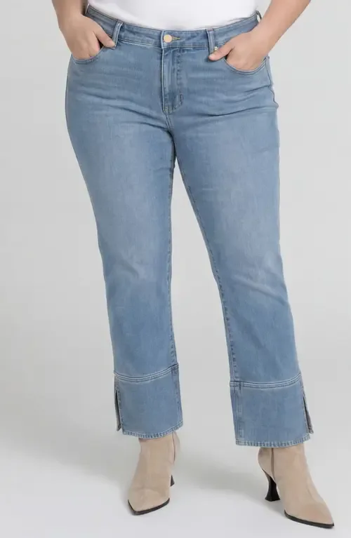 Kennedy Split Hem Crop Straight Leg Jeans