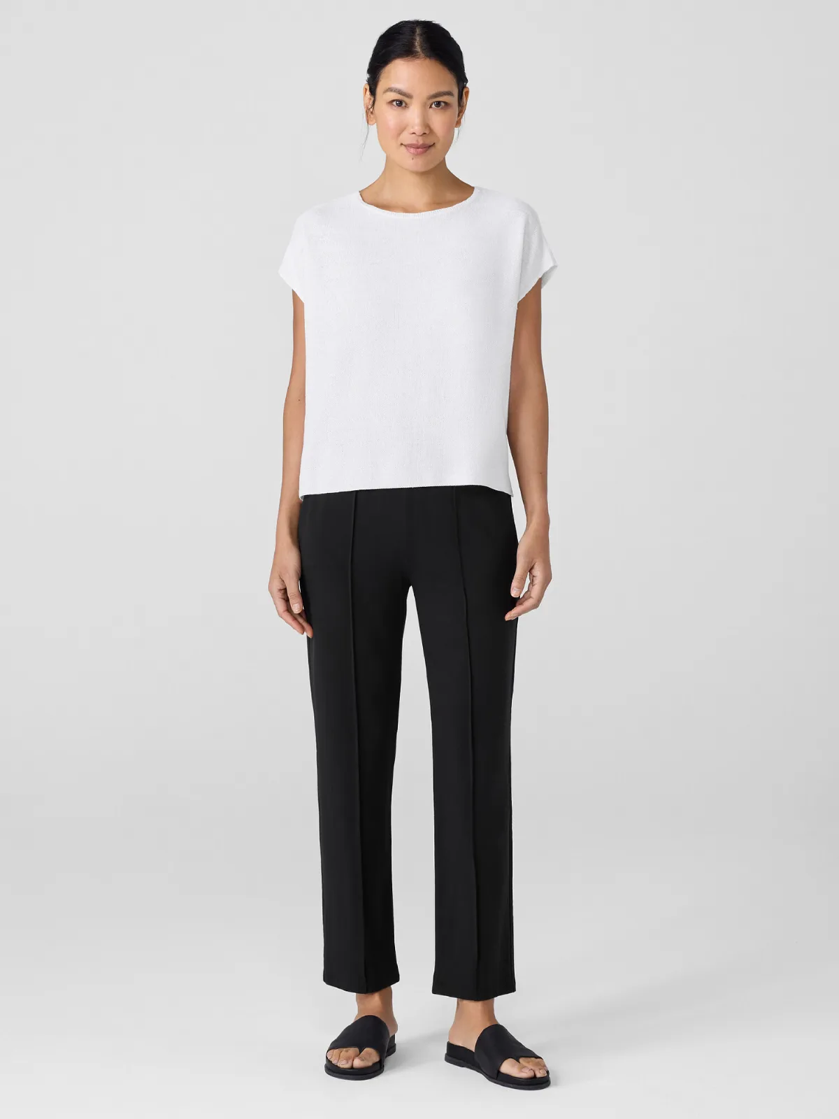 Organic Linen Cotton Square Top by EILEEN FISHER