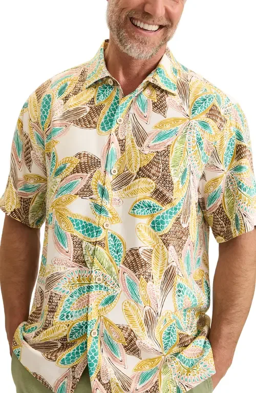 Fuego Tropics Short Sleeve Silk Button-Up Shirt by Tommy Bahama