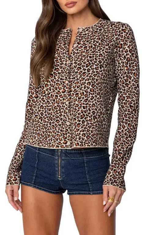 Leopard Print Cardigan by EDIKTED