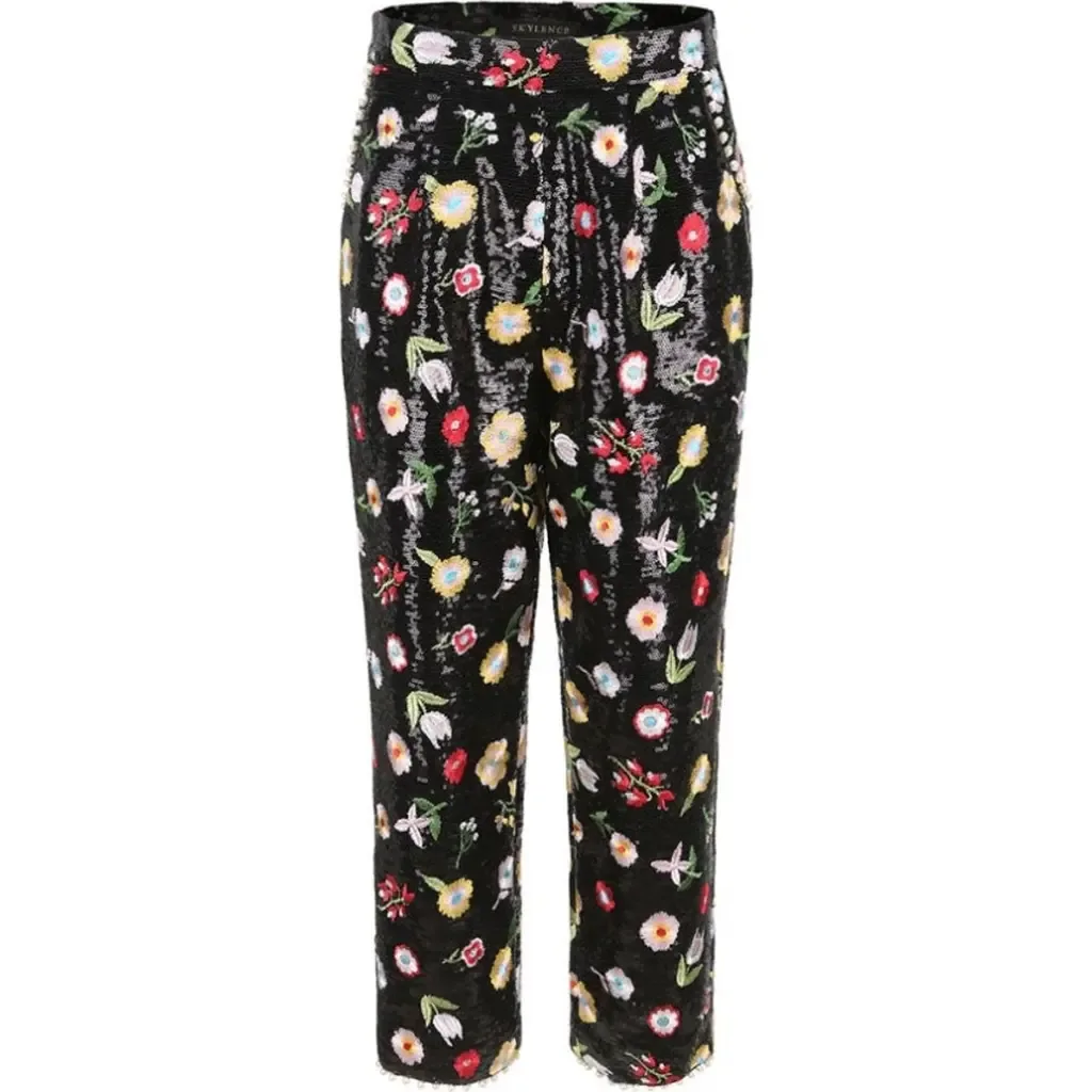 Derling Embroidered Trousers by SKYLENCE