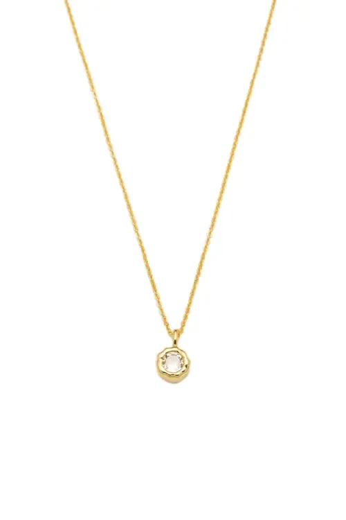 Skyler Molten Solitaire Cubic Zirconia Pendant Necklace by Classicharms