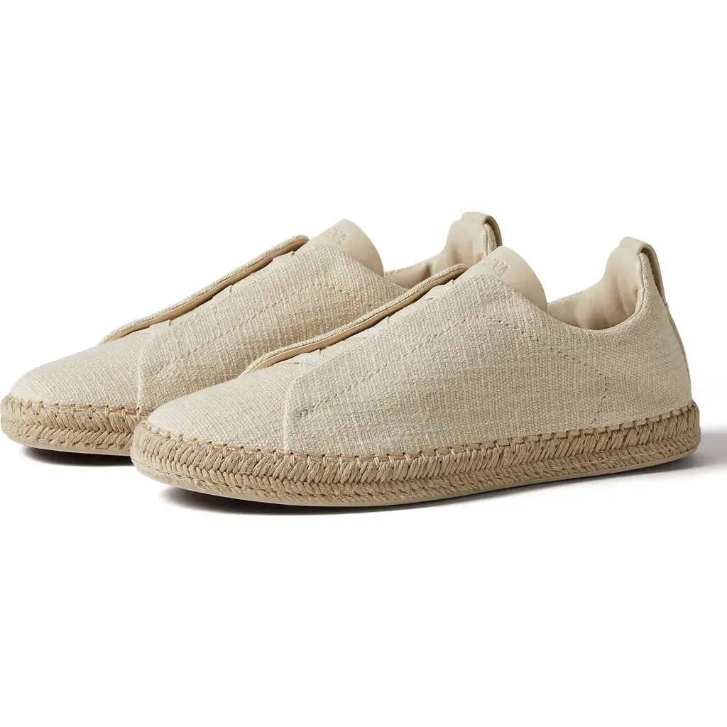 Linen & Leather Blend Triple Stitch™ Espadrille by ZEGNA