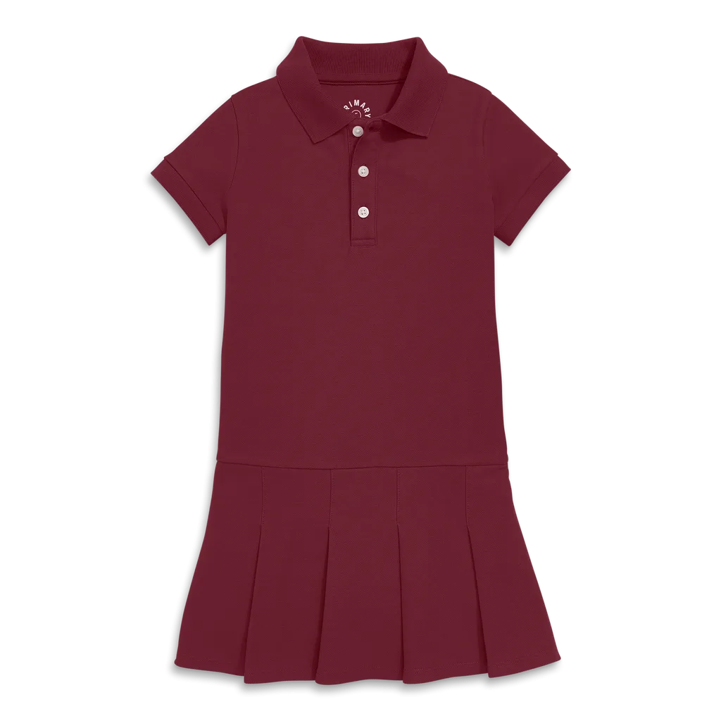 Short Sleeve Pique Polo Dress by Primary