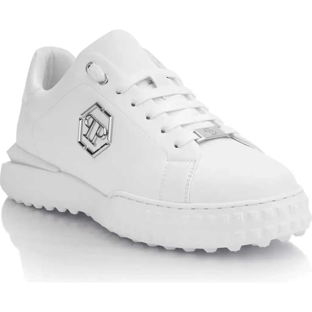 Nappa Leather Low-Top Sneakers Hexagon by PHILIPP PLEIN