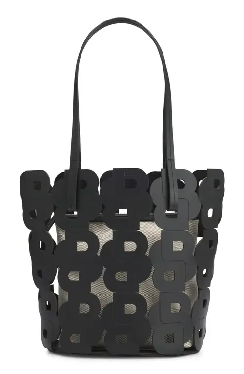 Double B Monogram Leather Tote by BOSS