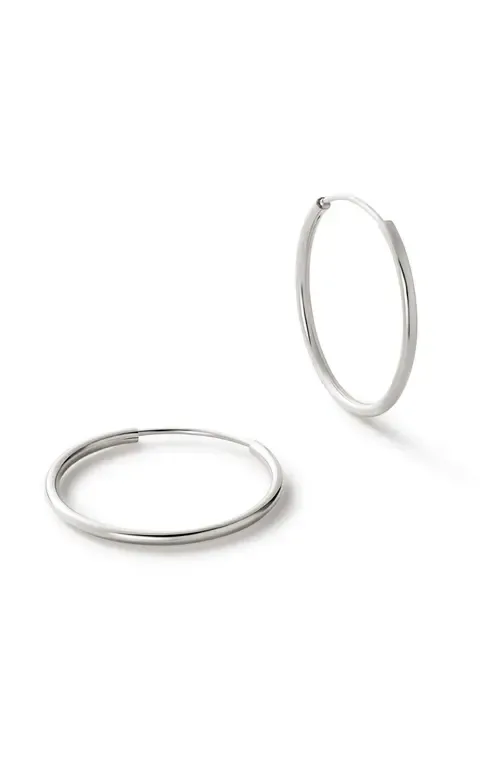 Slim Hoop Earrings - Medium by Ana Luisa