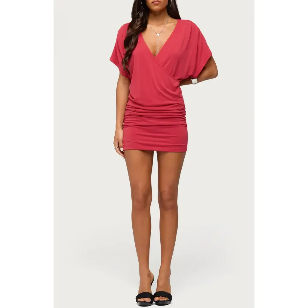 Yaara Wrap Minidress by EDIKTED
