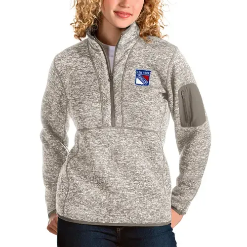 New York Rangers Fortune Half-Zip Sweatshirt by ANTIGUA