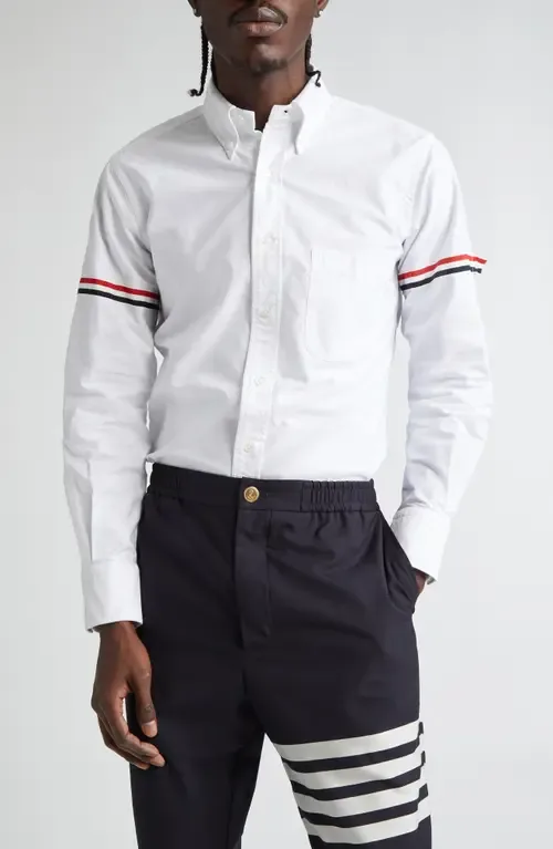 Classic Cotton Poplin Button-Down Shirt by Thom Browne
