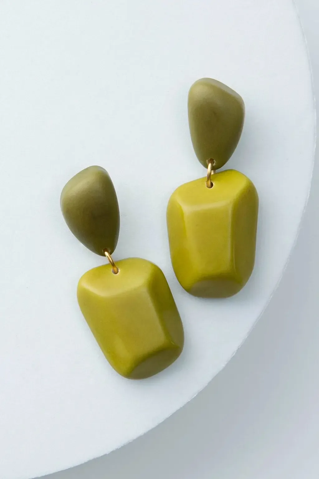 Kiwi Geo Earrings by Noonday